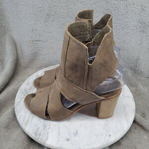 Free People Shoes Womens Size EU 36 US 5.5 Brown Effie Block Heel Booties